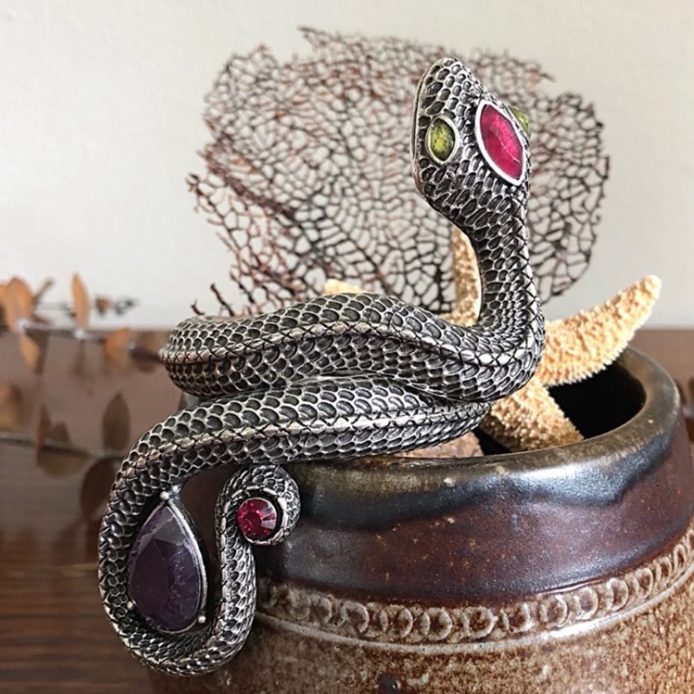 Lucky Brand Snake + Jewel Hinged Bracelet